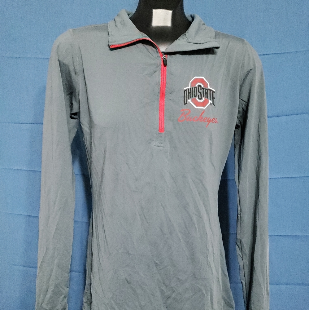 OHIO STATE BUCKEYES SCARL&GRAY performance 1/4 zip
